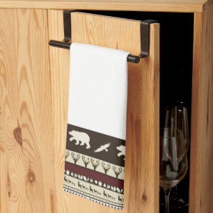 Autumn woods kitchen towel