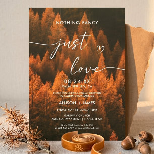 Autumn Woods Minimalist Invitation