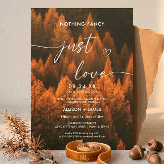 Autumn Woods Minimalist Invitation