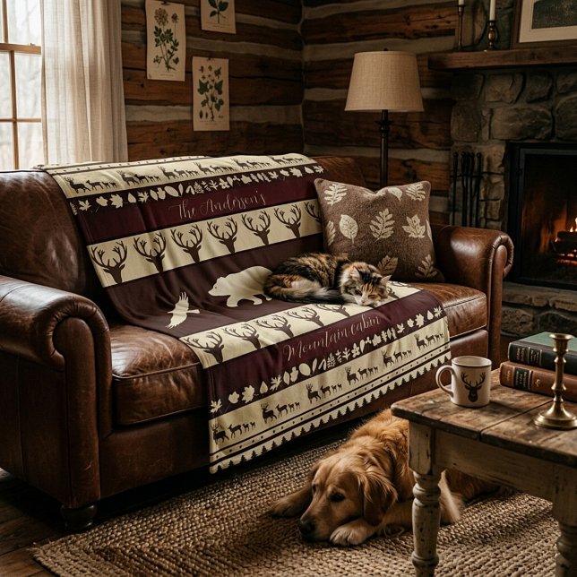 Autumn woods personalised cabin fleece blanket (Creator Uploaded)