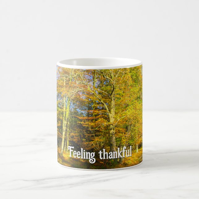 Autumn Woods - Personalized Thanksgiving Coffee Mug (Center)