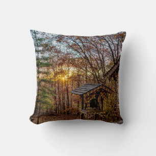 Autumn Woods Sunset Cushion