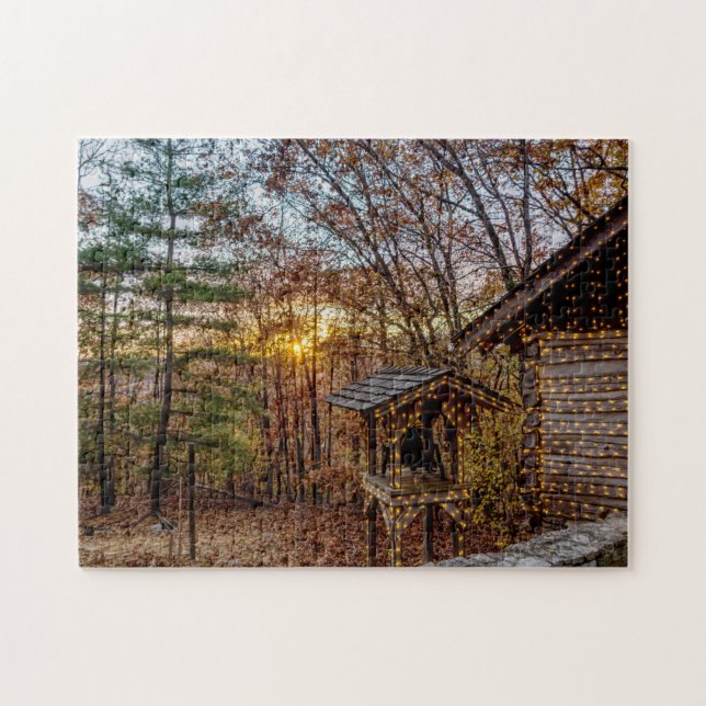 Autumn Woods Sunset Jigsaw Puzzle (Horizontal)