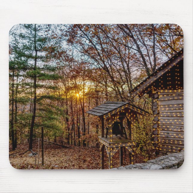 Autumn Woods Sunset Mouse Pad (Front)