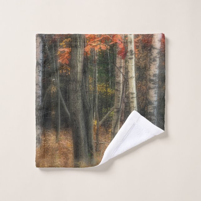 Autumn Woodsy Bathroom Towel Set (Wash Cloth)