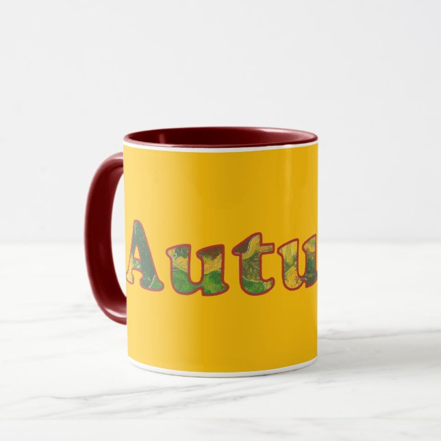 Autumn Word Custom Mugs (Front Left)