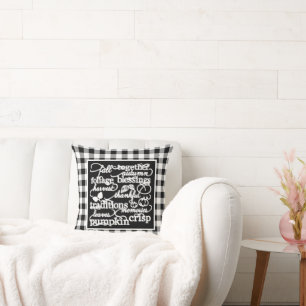 Autumn words cushion