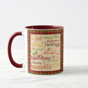 Autumn words mug