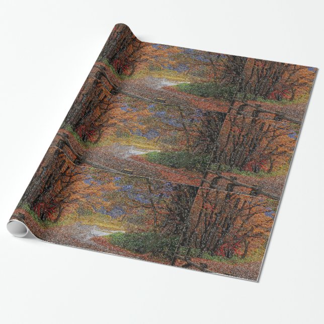 Autumn Wrapping Paper (Unrolled)