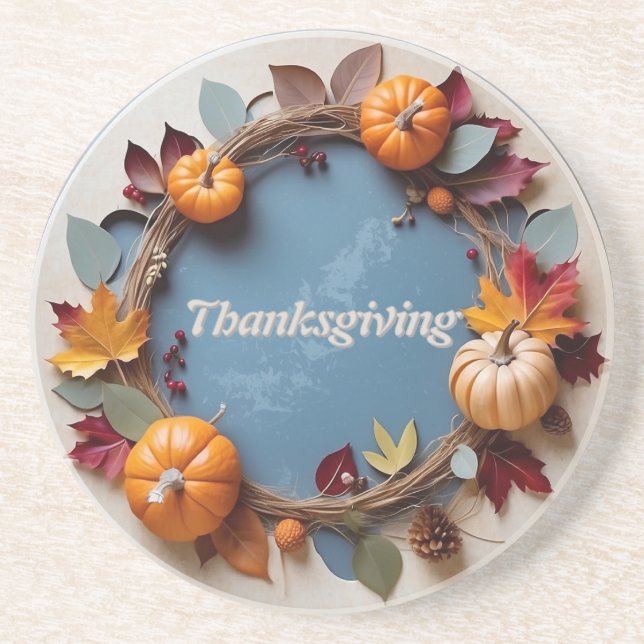 Autumn Wreath Coaster (Front)