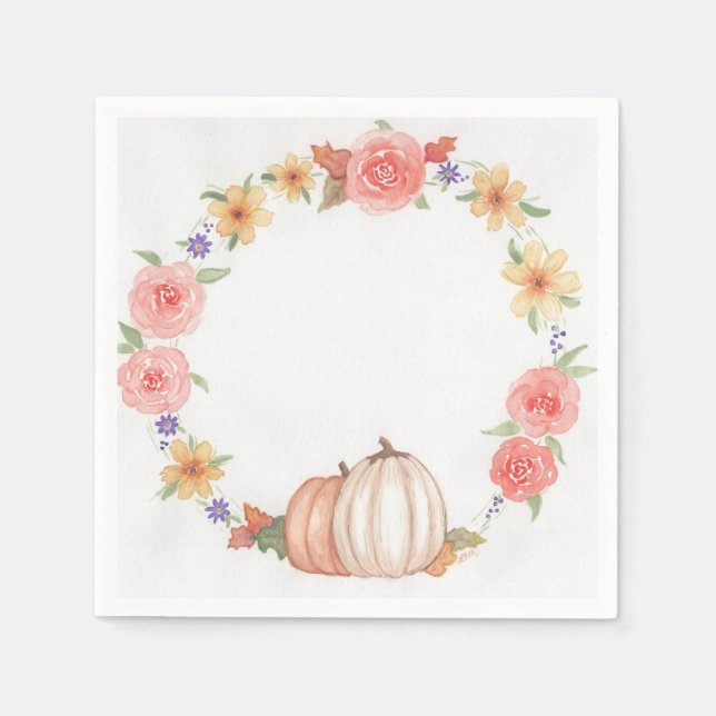 Autumn Wreath Napkin (Front)