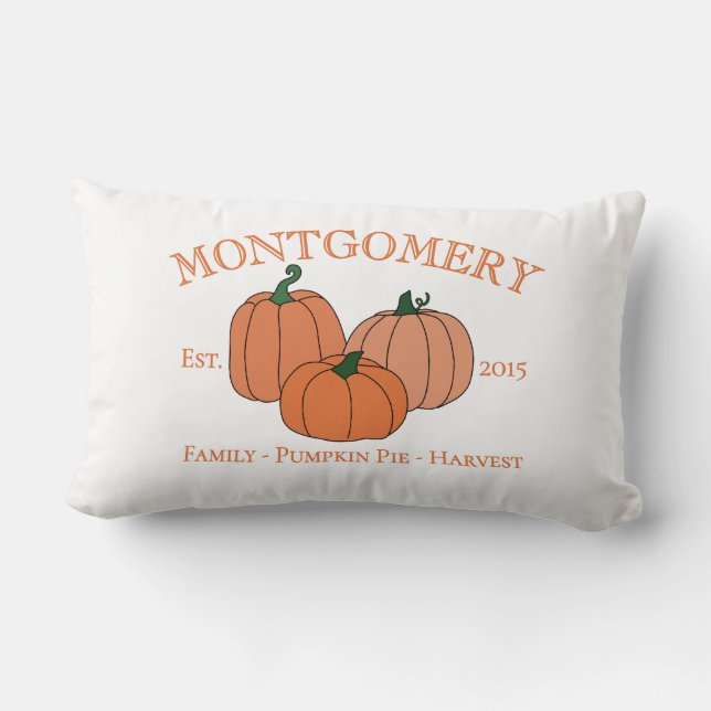Autumn Year Established Family or Company Lumbar Cushion (Back)