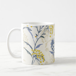 Autumn yellow berries leaves, colourful seamless. coffee mug