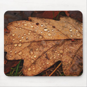 Autumn yellow leaf mouse pad