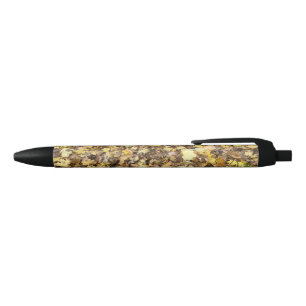 Autumn Yellow Leaves Collection Black Ink Pen