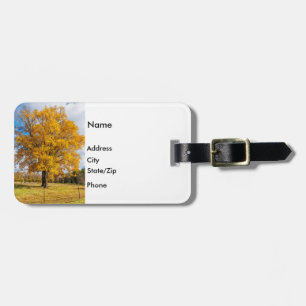 Autumn Yellow Sugar Maple Luggage Tag