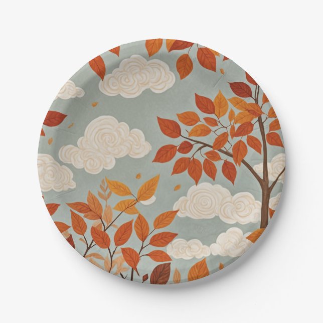 Autumnal Ascent Paper Plate (Front)