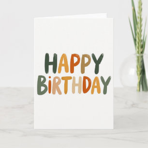 Autumnal Birthday Art Card