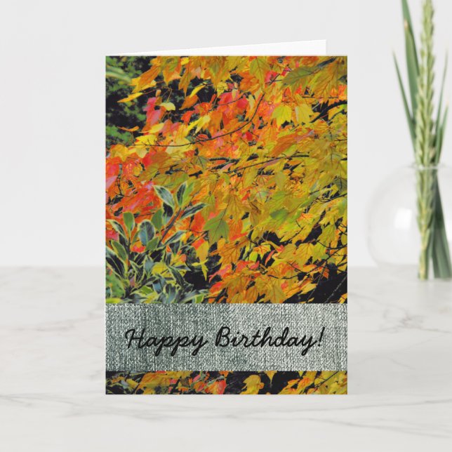 Autumnal Birthday Card (Front)