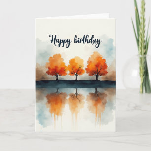 Autumnal Birthday Card