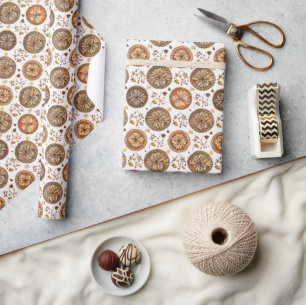 Autumnal Citrus Slice Wrapping Paper