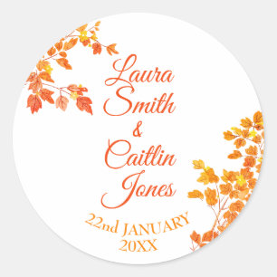 Autumnal Classic Round Sticker