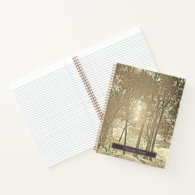 Autumnal colours, sun and trees notebook (Inside)