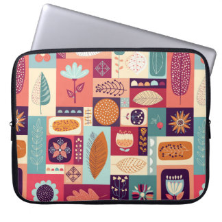 Autumnal decorative background laptop sleeve