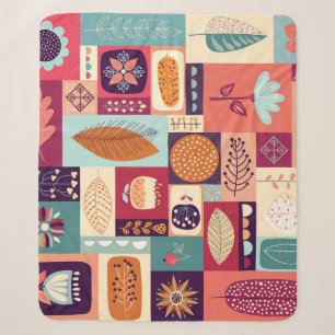 Autumnal Decorative Vintage Background Art Sherpa Blanket