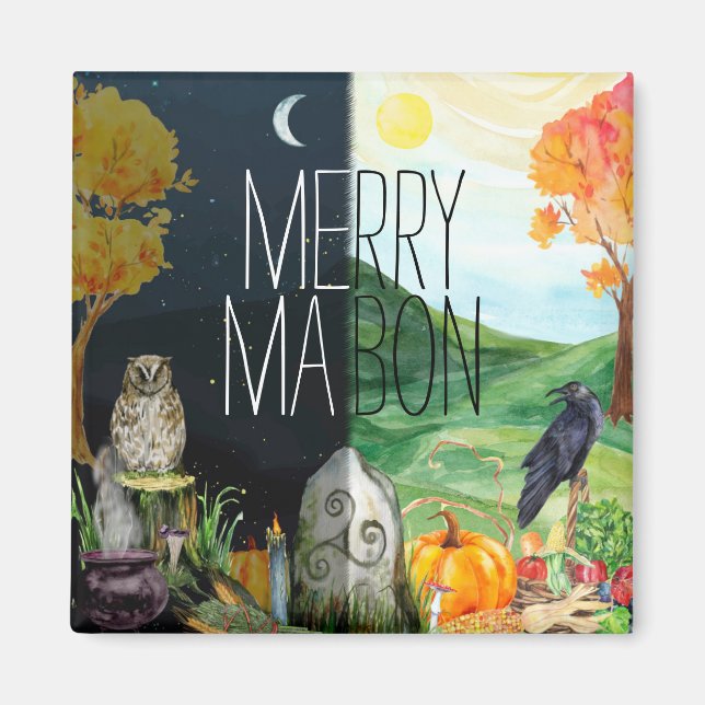 Autumnal Equinox Mabon Wiccan Magnet (Front)