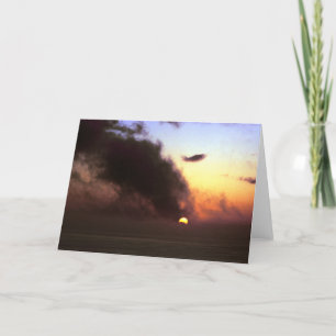 Autumnal Equinox Sunset From Kaluna Cliff Card