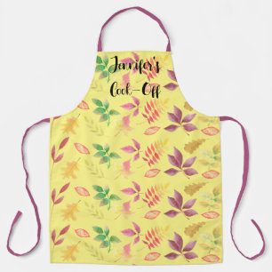 Autumnal/Fall Leaves Personalised Name Apron