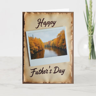 Autumnal Fathers Day Scene Card
