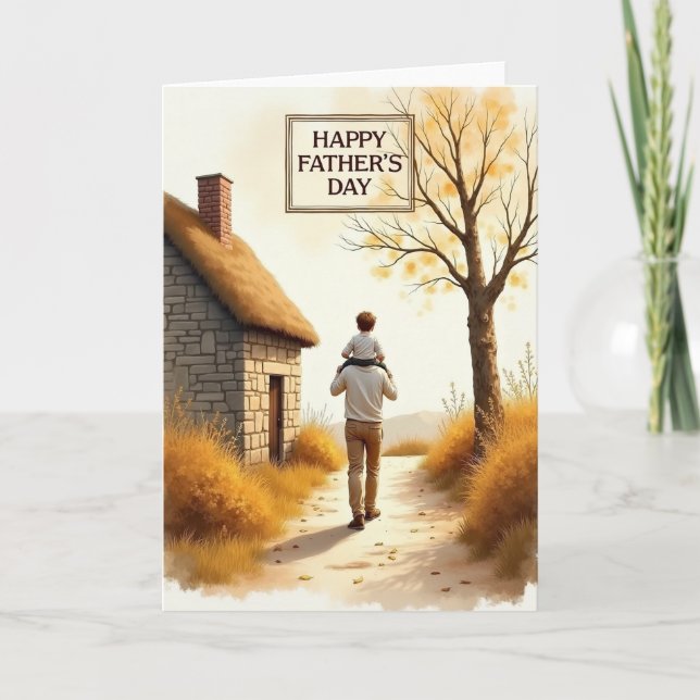 Autumnal Fathers Day Walk Card (Front)