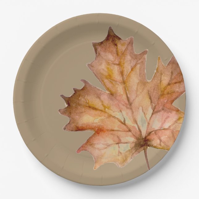 Autumnal Feast - Leaf Paper Plate (Front)