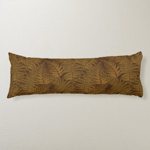 Autumnal fern on brown body cushion