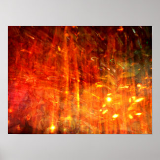 Autumnal Fire Abstract Art Poster