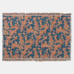 Autumnal Floral Throw Blanket - Cosy Fall Decor