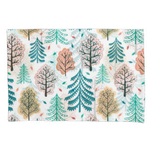 Autumnal Forest: Enchanted Seamless Scene. Pillowcase