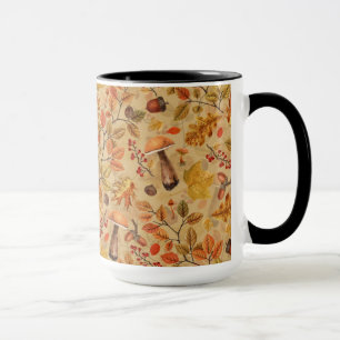 Autumnal forest on ochre mug