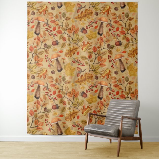 Autumnal forest on ochre tapestry (In Situ)