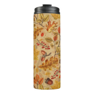 Autumnal forest on ochre thermal tumbler