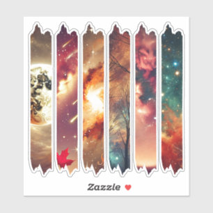 Autumnal Galaxy Washi Tape Scrapbook Stickers