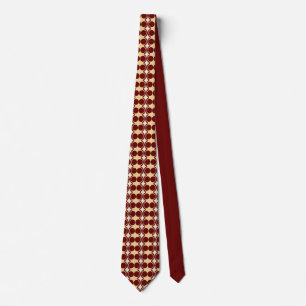 Autumnal Geometry: Crimson Canopy Tie