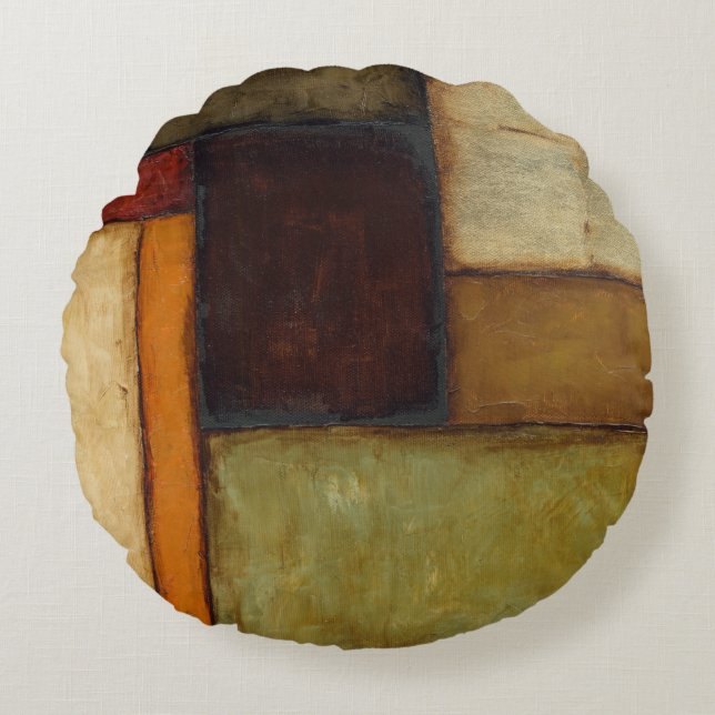 Autumnal Impressionist by Jennifer Goldberger Round Cushion (Front)