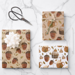 Autumnal Kawaii Gift Wrap