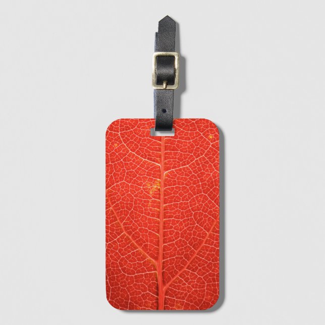 Autumnal Leaf Luggage Tag (Front Vertical)