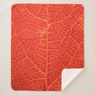 Autumnal Leaf Sherpa Blanket