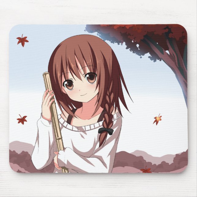 Autumnal Leaves Momiji Girl Mousepad (Front)