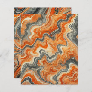 Autumnal Marble Pumpkin Spice Scrapbook Paper